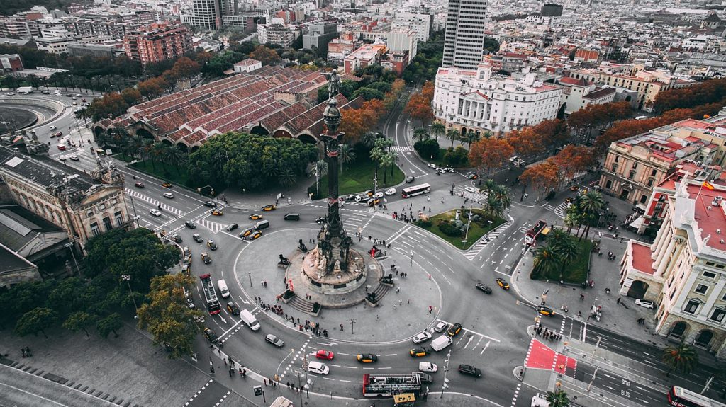 The Columbus Monument resembles the Triumphal Columns built by the Roman Empire