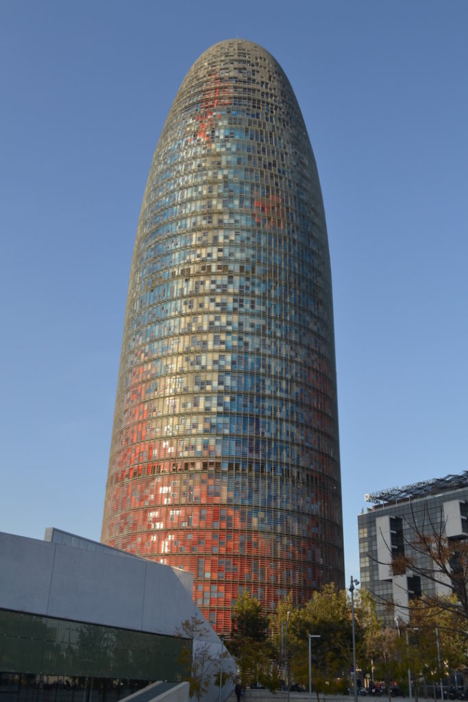 Torre Glòries is a modern building that is one of the tallest in Barcelona. It is a great example of the city's innovative designs. 