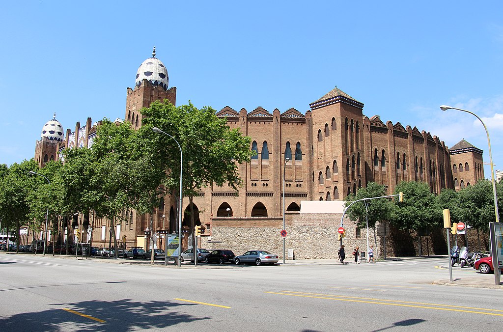 La Monumental is a bullring in Barcelona and a great example of Moorish Revival Architecture. 