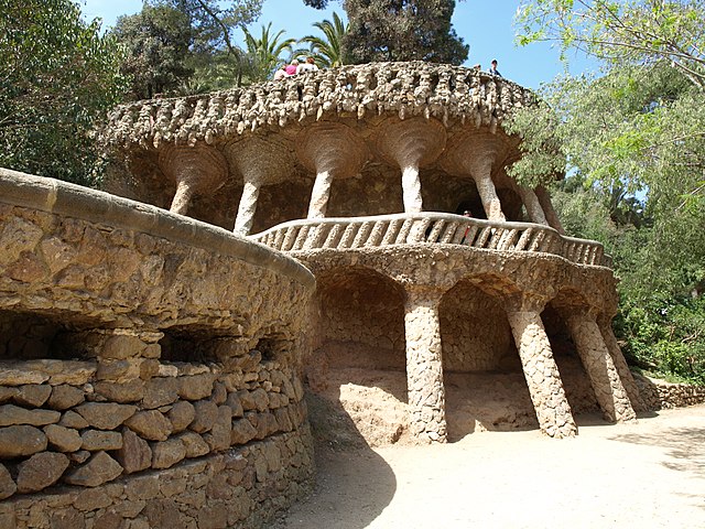 Park Guell is located on the northern edge of Barcelona. 