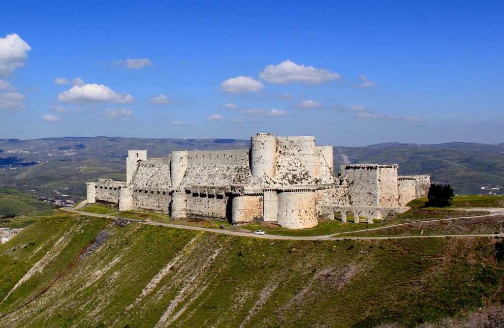 Krak de Chevaliers is one of the most impressive Crusader Castles in the all of the Holy Land