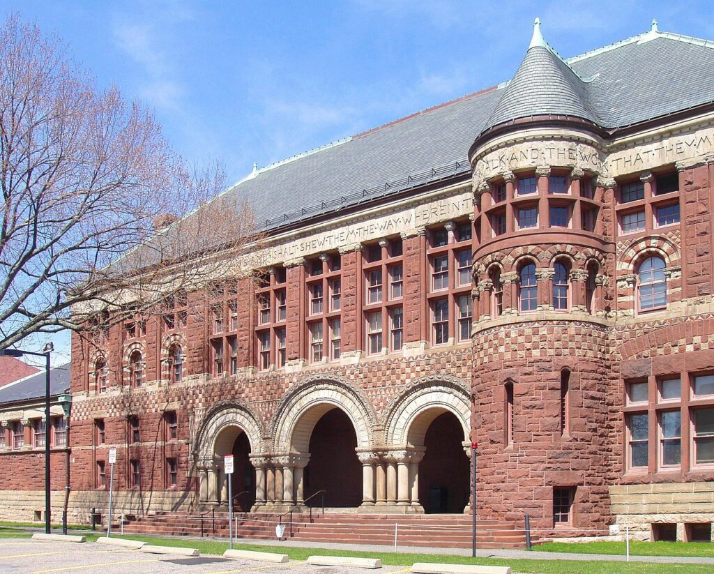 Many college campuses throughout the United States and Canada are filled with examples of Romanesque Revival Architecture. 