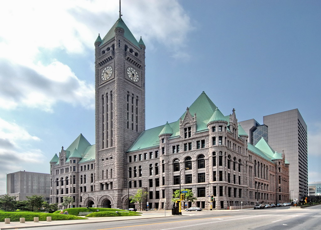 Minneapolis City Hall is a large Romanesque Revival Building in Minneapolis. 