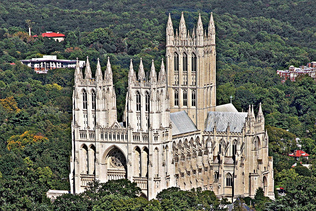 Washington National Cathedral resembles a classic English Cathedral. It was completed in the Gothic Revival Style. 