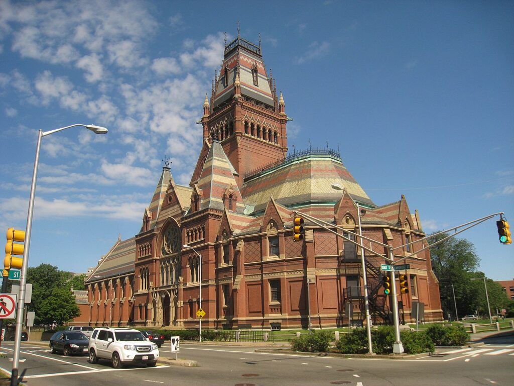 Memorial Hall at Harvard University was designed in the Gothic Revival Style. 