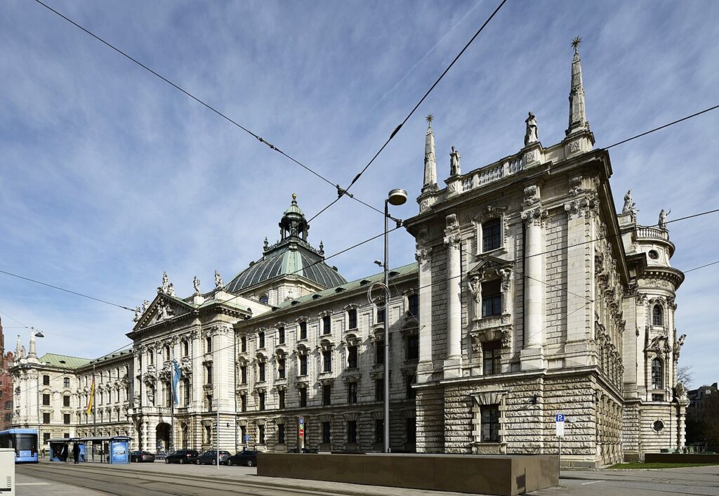 Munich contains a few examples of Baroque Revival Architecture, such as the Justizpalast.