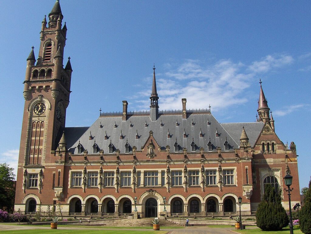 The Peace Palace of the Hague is  an international law court designed in the Renaissance Revival Style. 