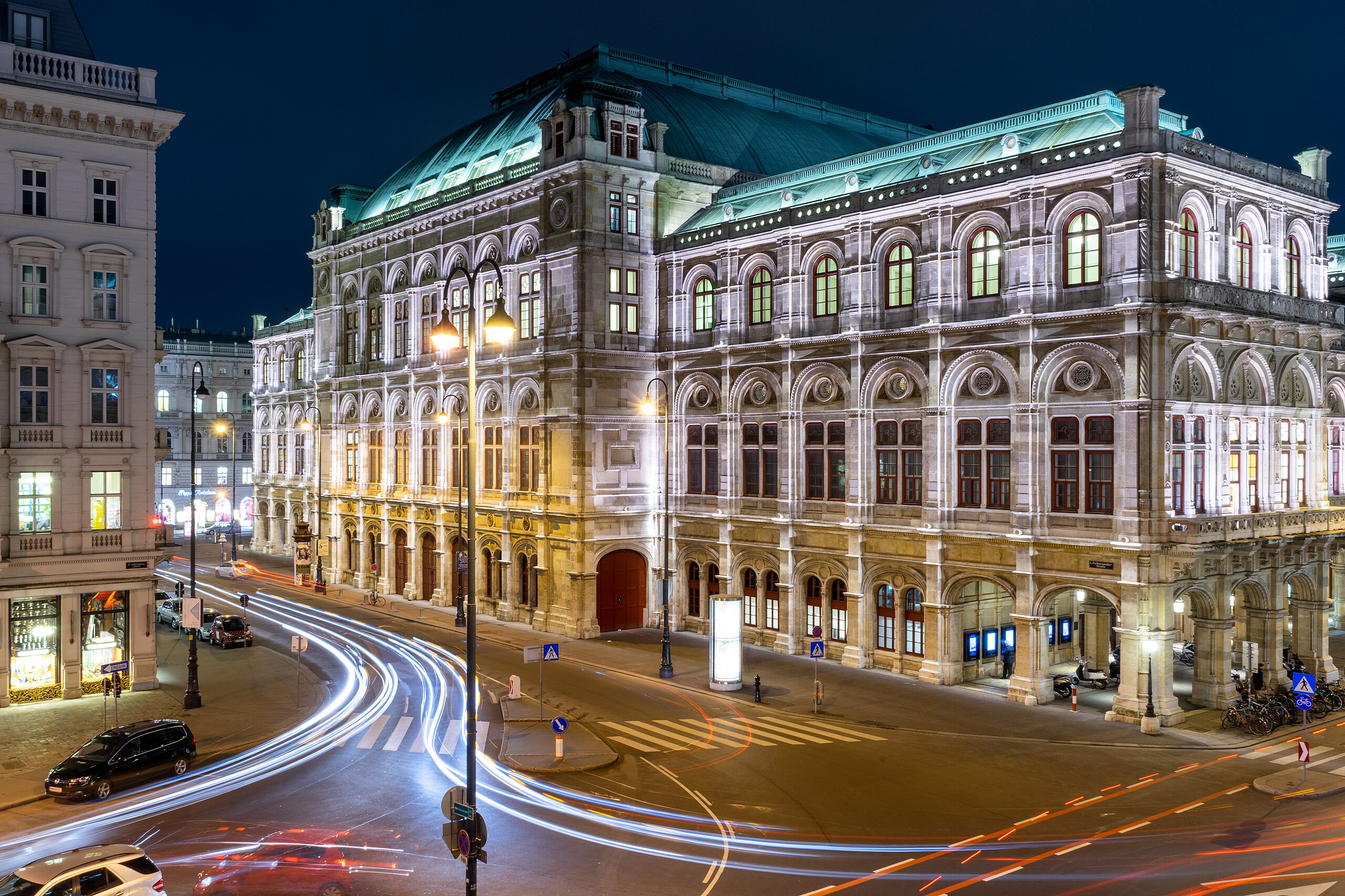 State Opera building in Vienna, Austria.