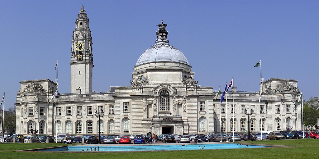 Cardiff City Hall is an iconic Neo Baroque Building in Wales