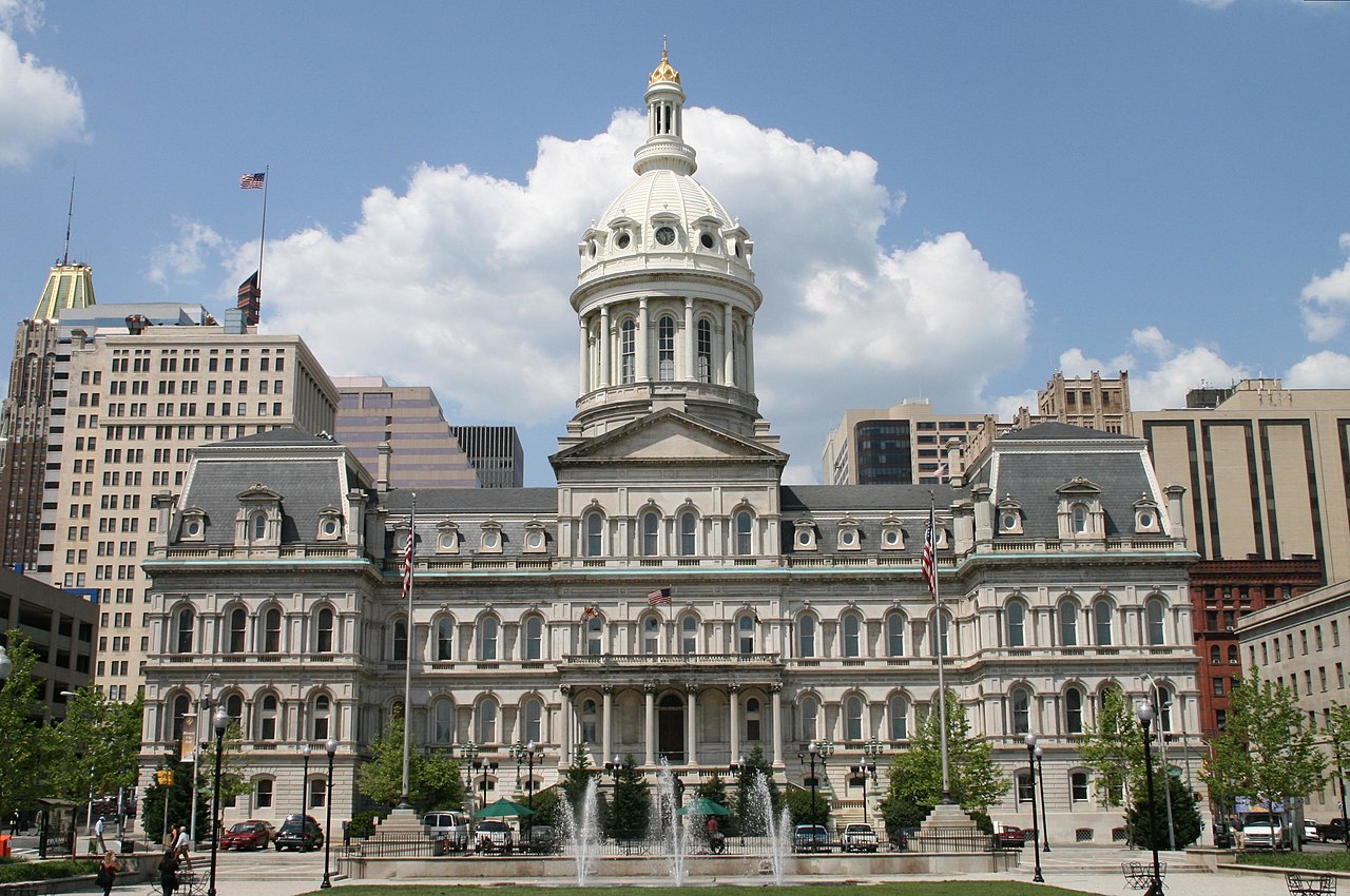 Baltimore City Hall is an impressive work of Second Empire Architecture. 