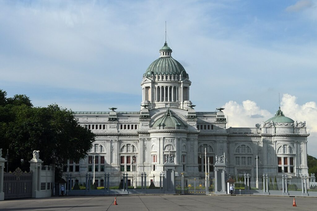 Ananta Samakhom Throne Hall is a large Beaux Arts style building located in Bangkok Thailand