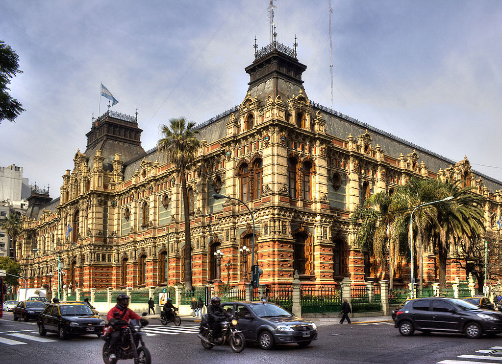 Palacio de Aguas Corrientes is a work of Beaux Arts Architecture located in South America.