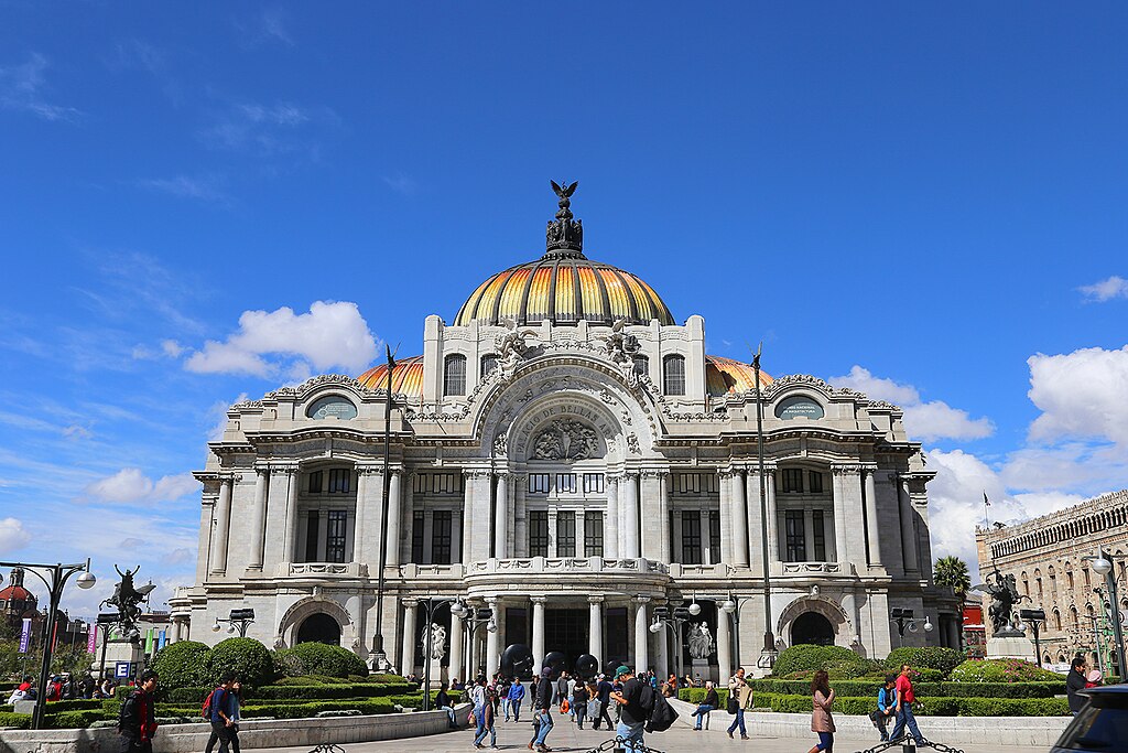 Palacio de Bellas Artes is named for the Beaux Arts Style. It is one of the most well known building in Mexico. 