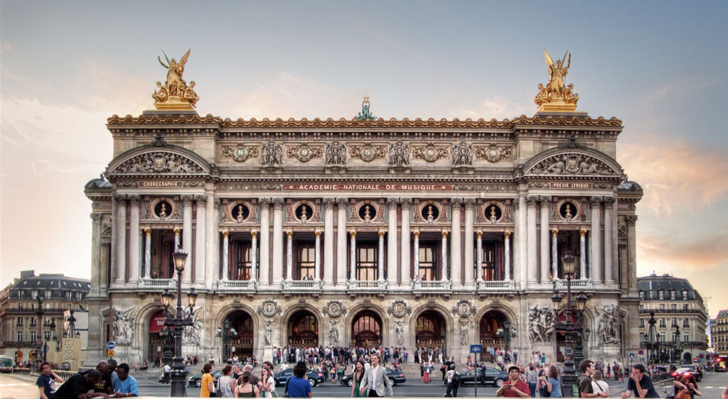 Paris is filled with countless architectural wonders. One of its many great works of Beaux Arts Architecture the  Opera Garnier is an impressive structure from the 19th century. 
