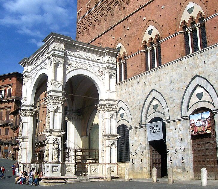 Palazzo Pubblico is a great example of the Tuscan Gothic Style