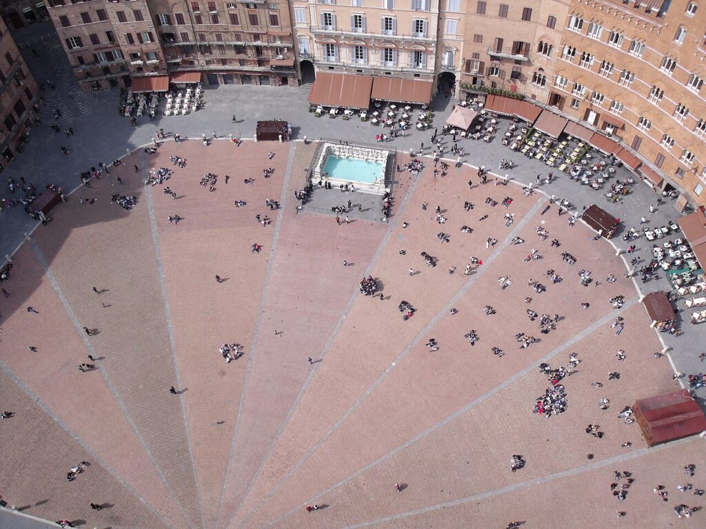 Piazza del Campo is one of the greatest examples of medieval urban planning