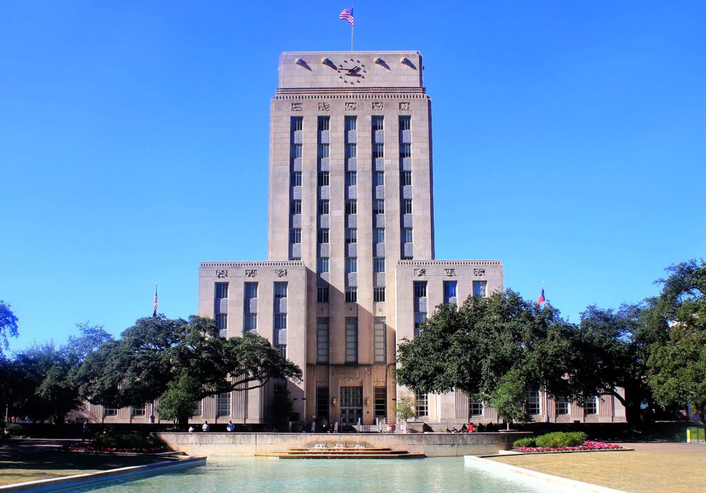 Houston City Hall is one of several Art Deco Style Government Buildings in the US