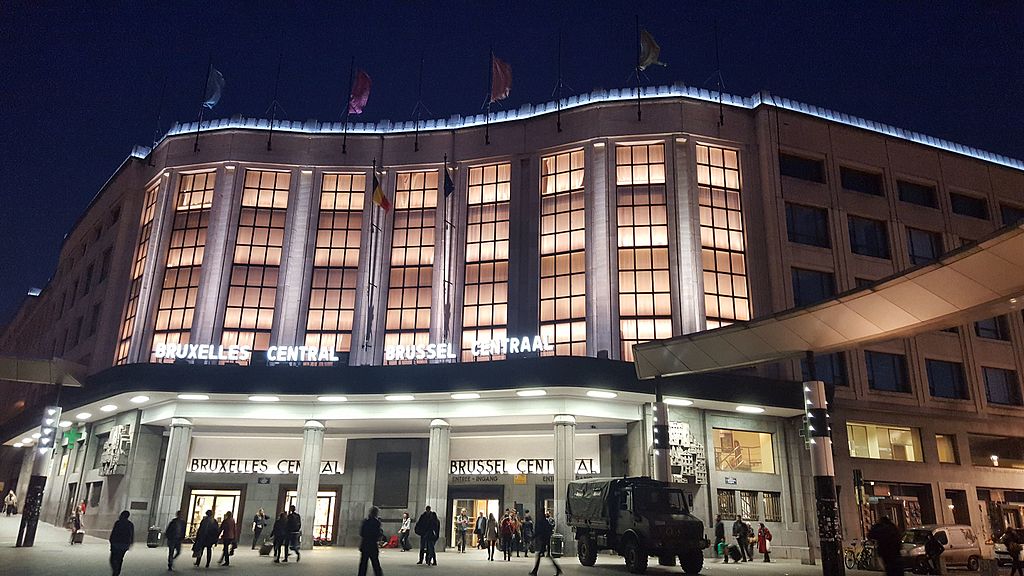 Brussels Central is a large modernist train station