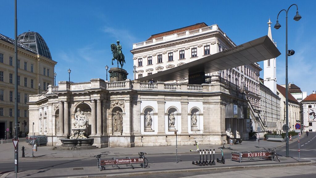 The Albertina is modern day art museum that is housed in a former palace. 