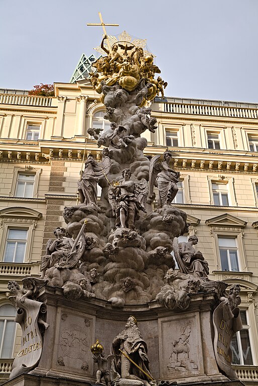 The Vienna Plague Column is a Baroque Monument from the late 1600s.