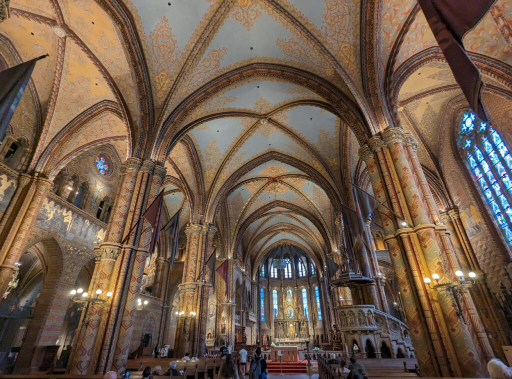 The Matthias Church contains many important Gothic Design Characteristics. 