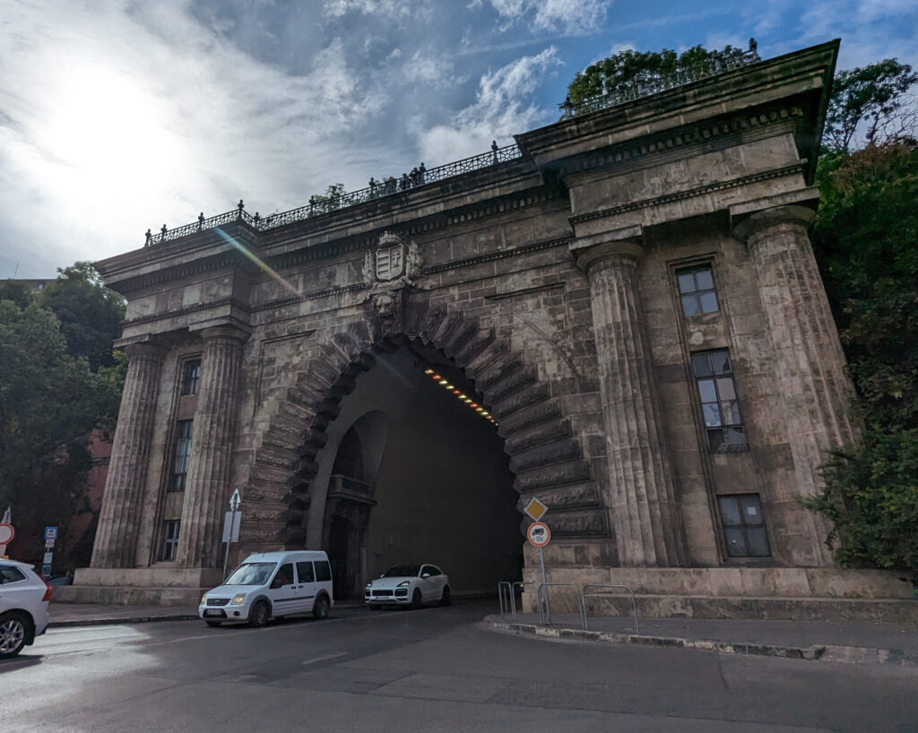 Buda Tunnel is a piece of infrastructure in Budapest that is designed in the Neoclassical Style. 