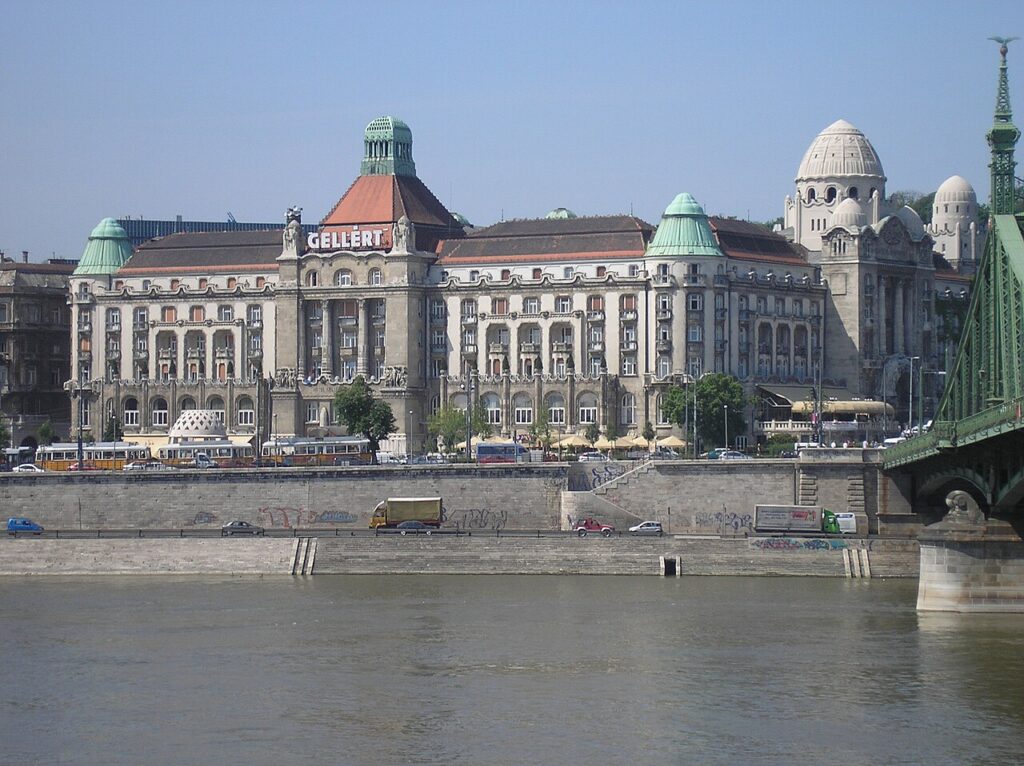 the Gellert Thermal Bath is one of Budapest's many incredible Art Nouveau buildings