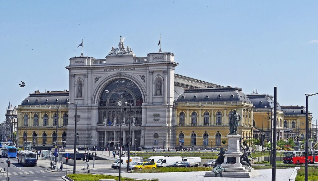 Keleti Station is one of several imposing train stations in Budapest. 