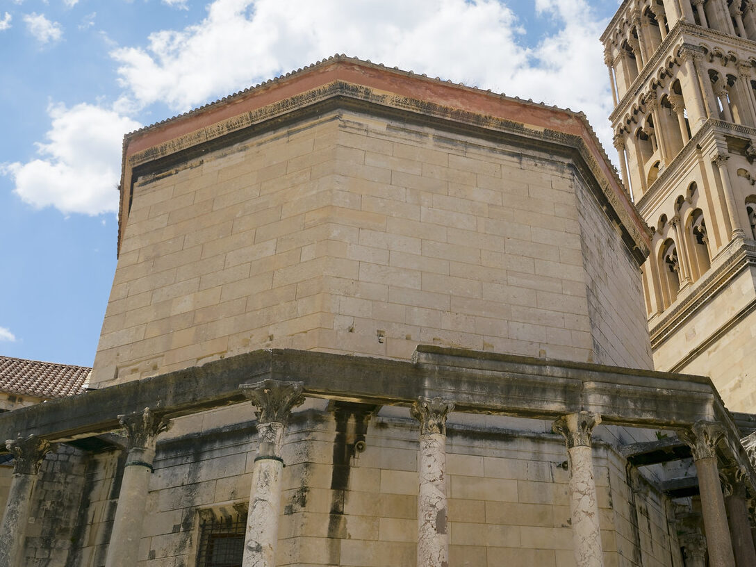 The Mausoleum of Diocletian is a former tomb that is now a church. 