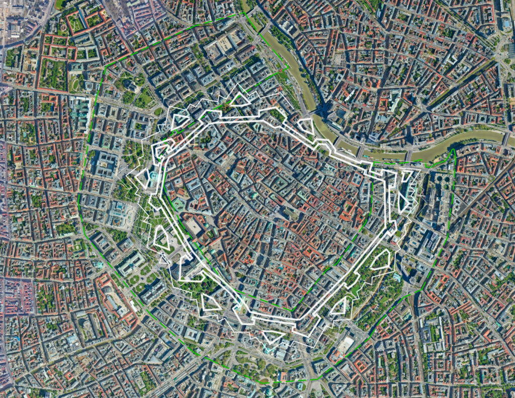 The Ringstrasse is a circular road that encloses Vienna's Medieval Center. 