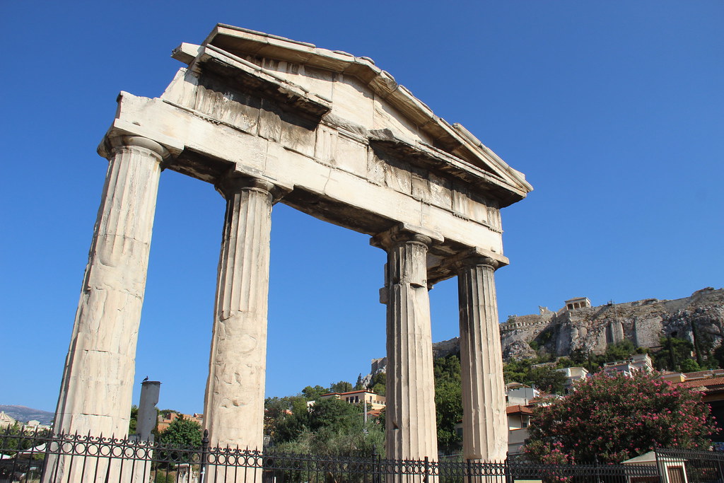 The Gate of Athena Archegetis is a temple dating from the Ancient Roman Period. 