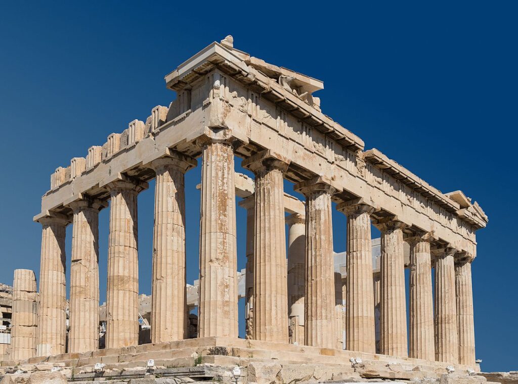 The Parthenon is one of the most notable temples designed in the Greek Doric Style. 