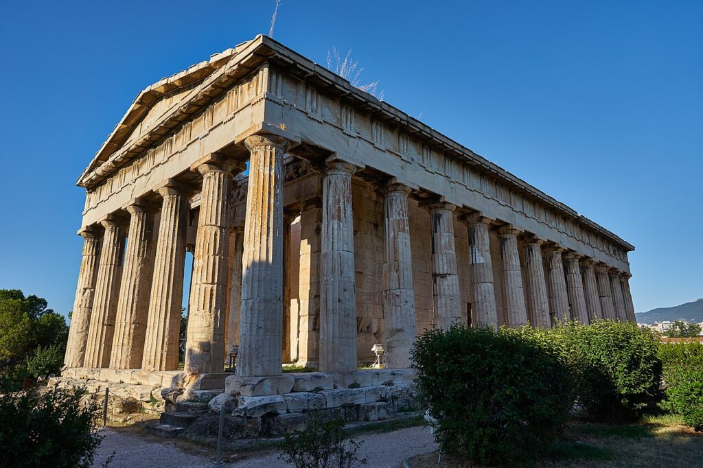 The Temple of Hephaestus is one of the best preserved works of Ancient Greek Architecture in Athens. 