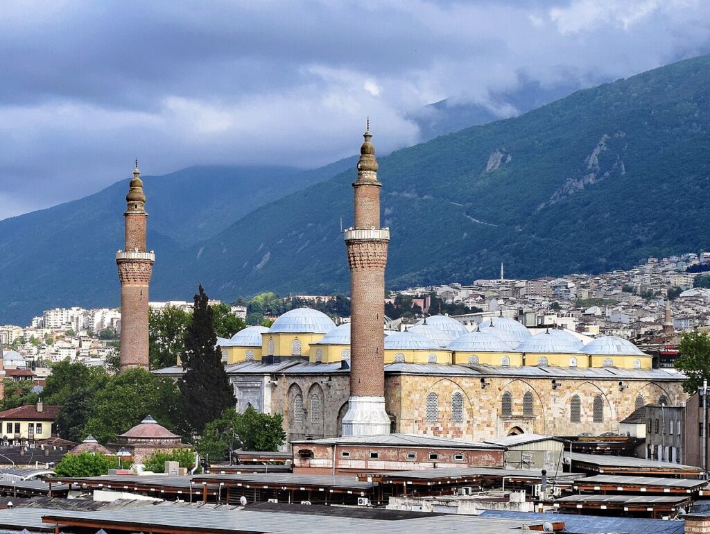 There are several examples of Early Ottoman Architecture in Bursa, Turkey.