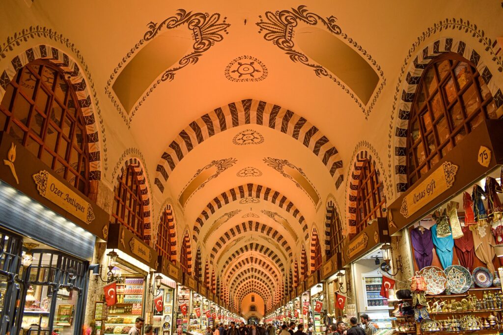 The Grand Bazaar contains many elements from Ottoman Architecture.