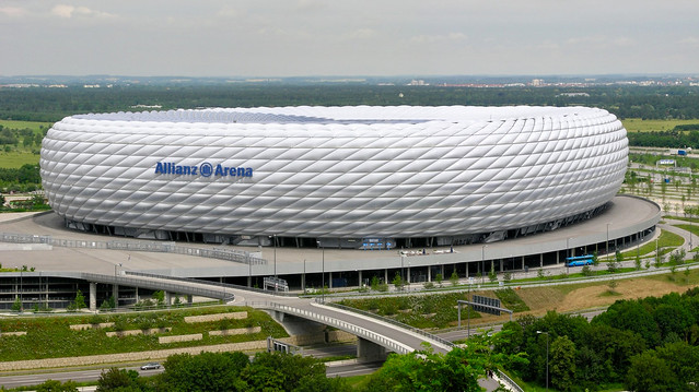 Allianz Arena is a great example of Modern Architecture in Munich. 