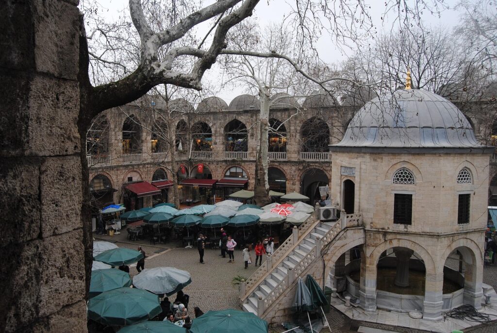 The Silk Bazaar is one of many important Ottoman Buildings in Bursa.