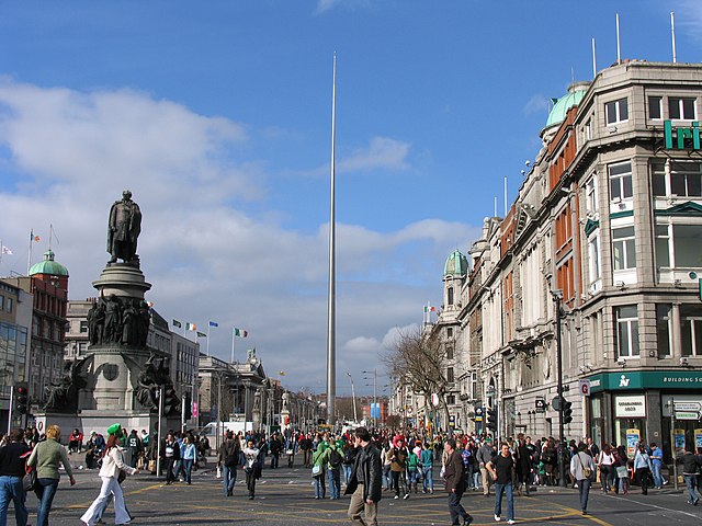 O'Connell Street is one of the most notable streets in Dublin.