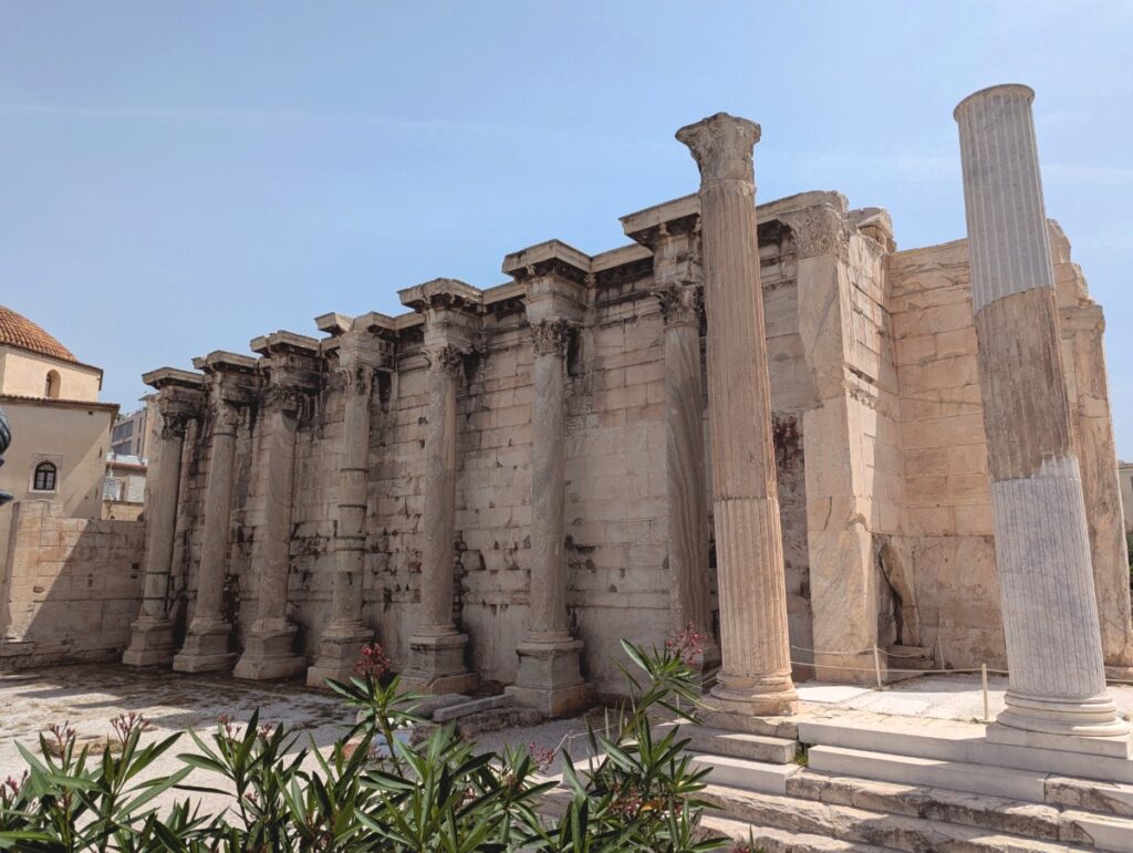 The Library of Hadrian was once one of the largest buildings in Athens. 