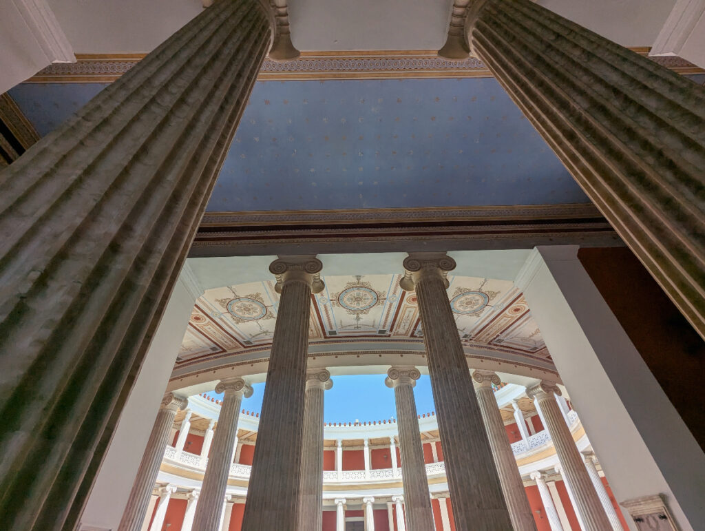 The Zappeion is a large Neoclassical building located in a park in Athens. 
