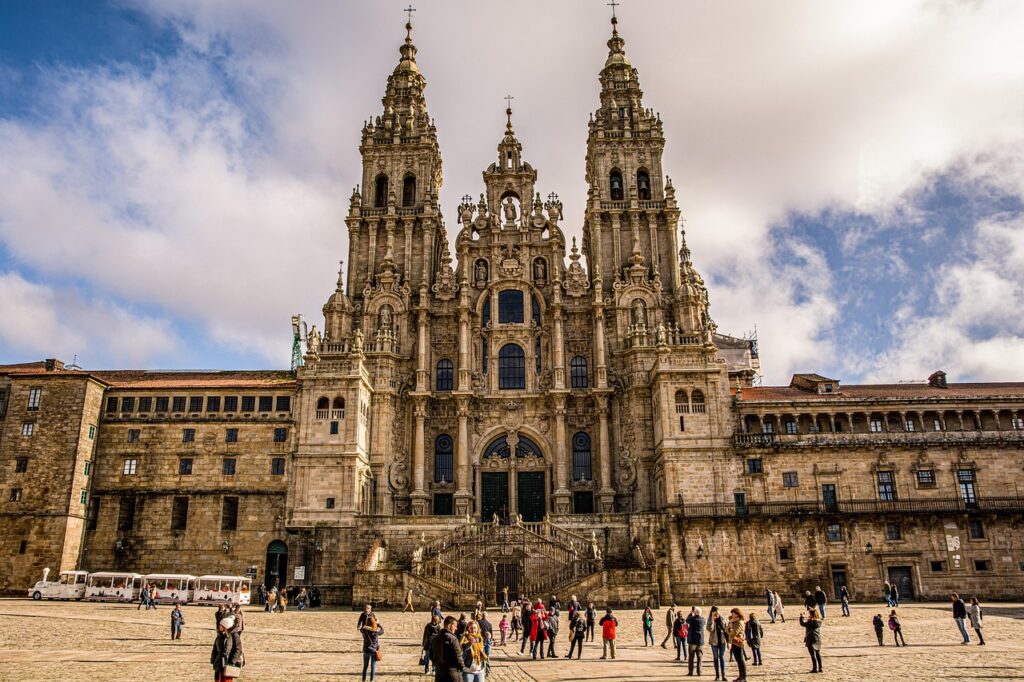 Santiago de Compostela is a great example of unintended eclectic architecture. 