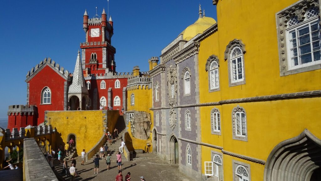 Pena Palace is one of the many impressive palaces located throughout Europe. 