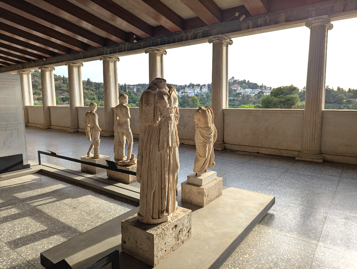 The Stoa of Attalos is one of the best modern buildings in Athens. Its a replica of an Ancient Greek Building. 
