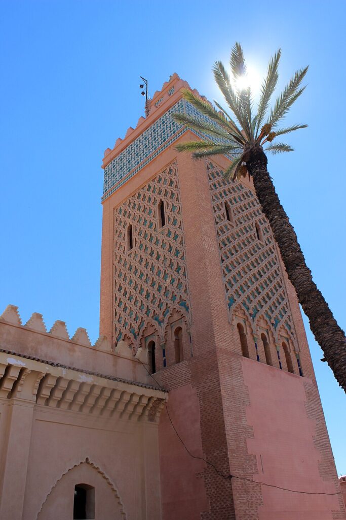 The Kasbah Mosque of Marrakesh is a very notable work of Moorish Architecture. 