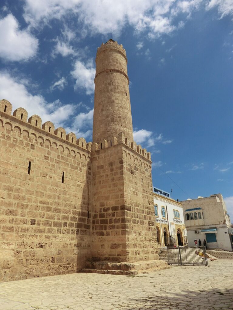 The Ribat of Sousse contains several different fortified towers with varying Moorish Details. 