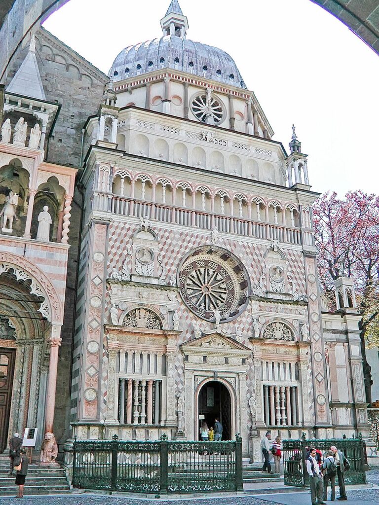 The tomb of Colleoni is one of the many great works of Renaissance Architecture in the city of Bergamo.