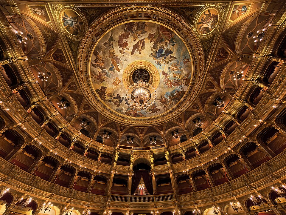 The Hungarian State Opera House was constructed in the late 19th century. 