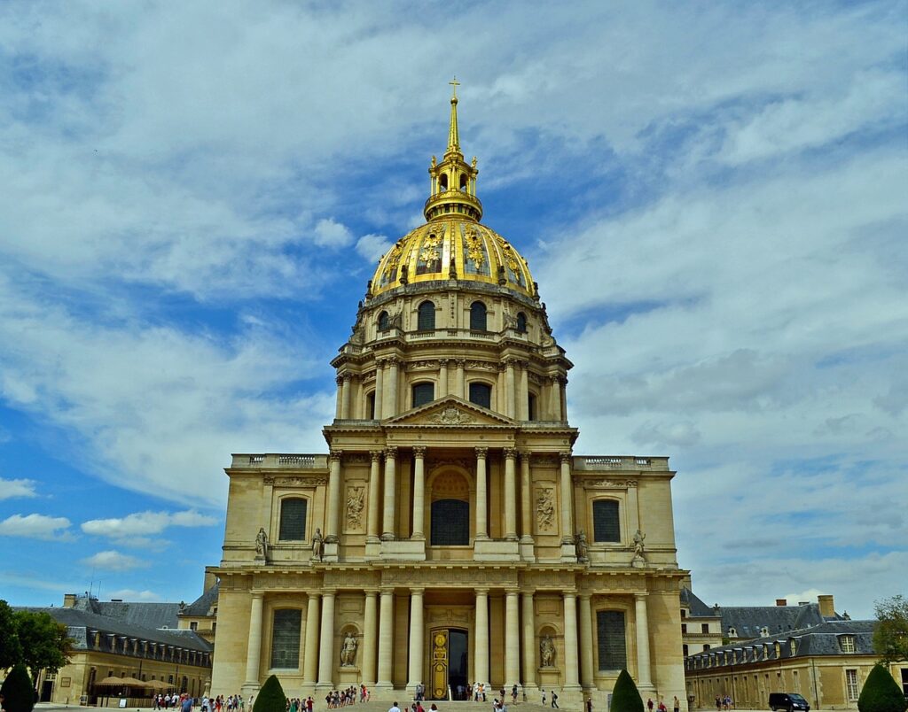 Les Invalides is a work of Baroque Architecture the final resting place of Napoleon.
