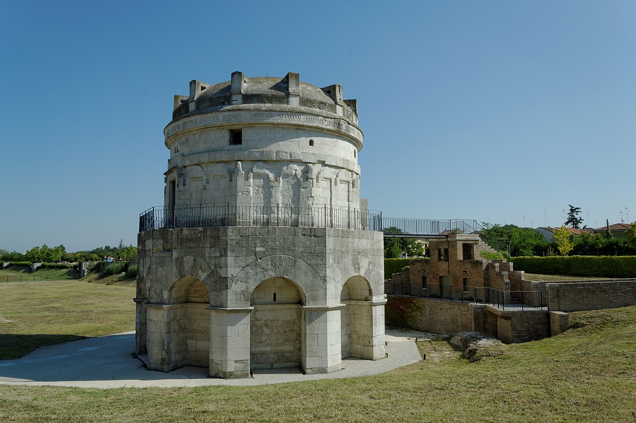 The Tomb of Theodoric the Great is one of many interesting examples of Architecture in the Dark Ages. 